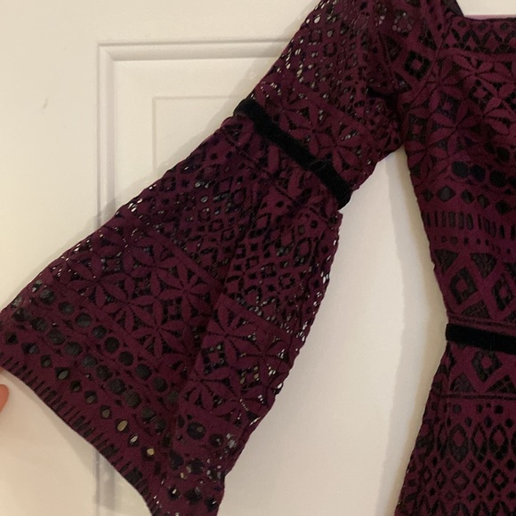 Likely Kakki Purple Off the Shoulder Mini Dress - Picture 3 of 4